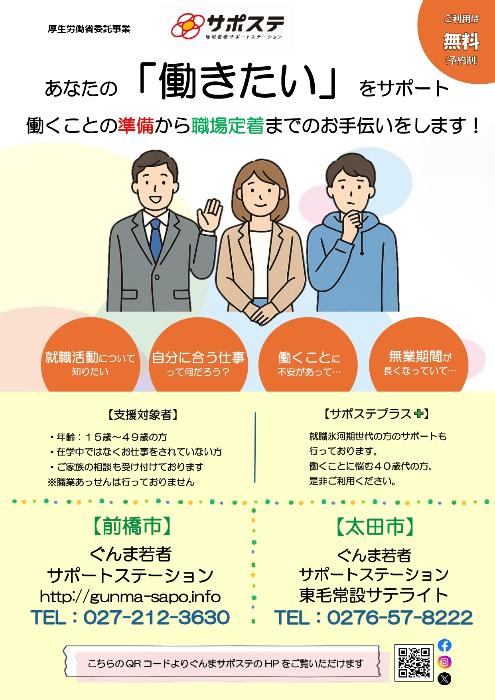 若者の就職活動個別相談会(ぐんま若者サポートステーション)